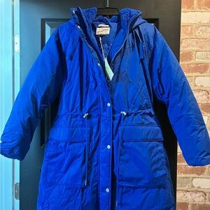 Universal Thread Women's Deep Blue Puffer Coat S
